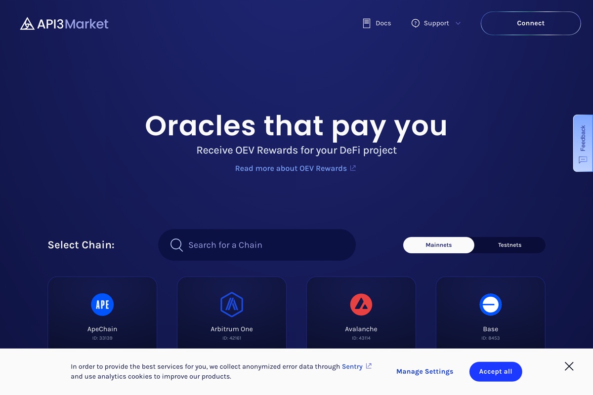 API3 Market 产品界面
