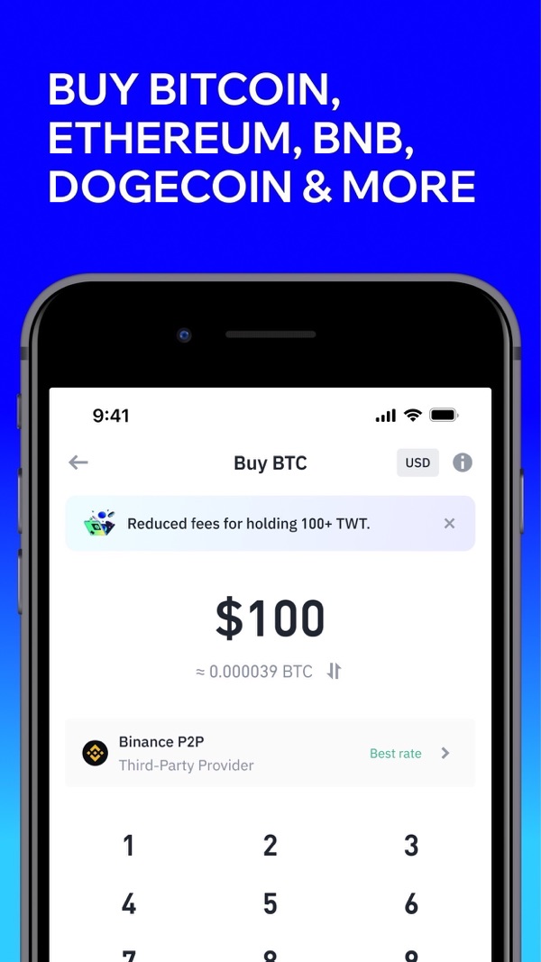 Trust Wallet App Store 官方截图:买币入口